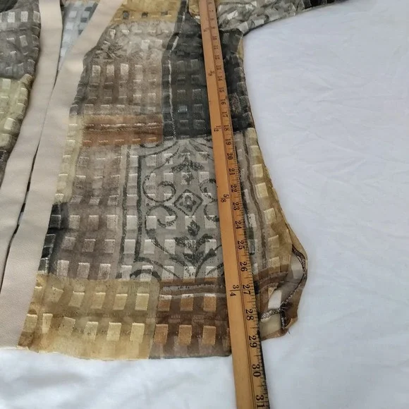 Vtg‎ Dani Max Women's 14 Sheer Burnout Open Topper Cardigan Boho Lagenlook - Picture 7 of 7